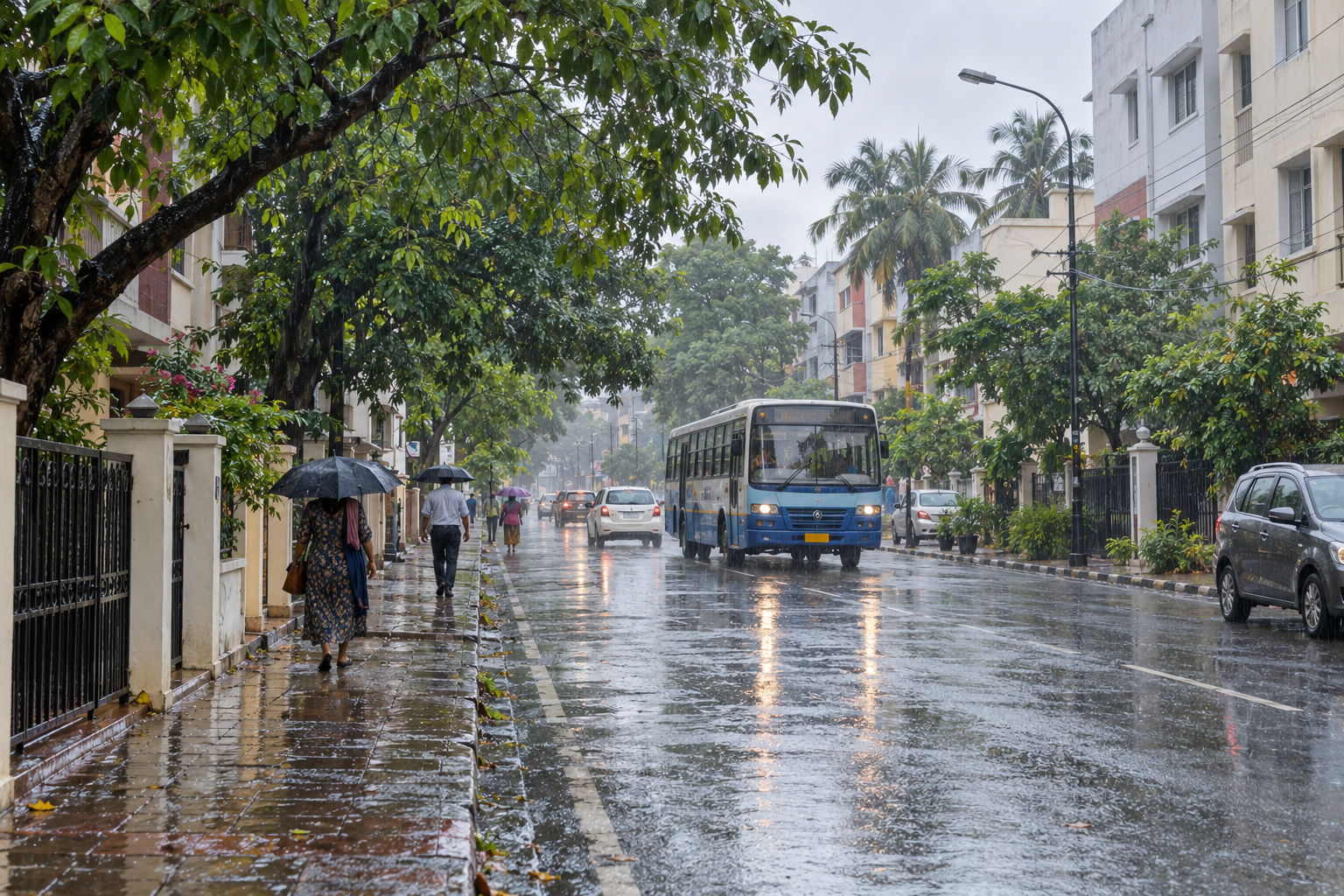 தமிழகத்தில் மழை தொடரும்: வெளியே செல்லும் முன் கவனம் — AI விளக்கப்படம்