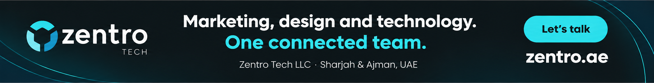 Zentro Tech LLC — Marketing, design and technology. One connected team. Sharjah & Ajman, UAE. zentro.ae.